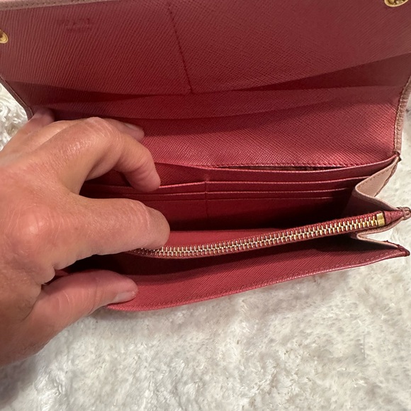 Prada Pink & Red Double Snap Wallet - Picture 5 of 7